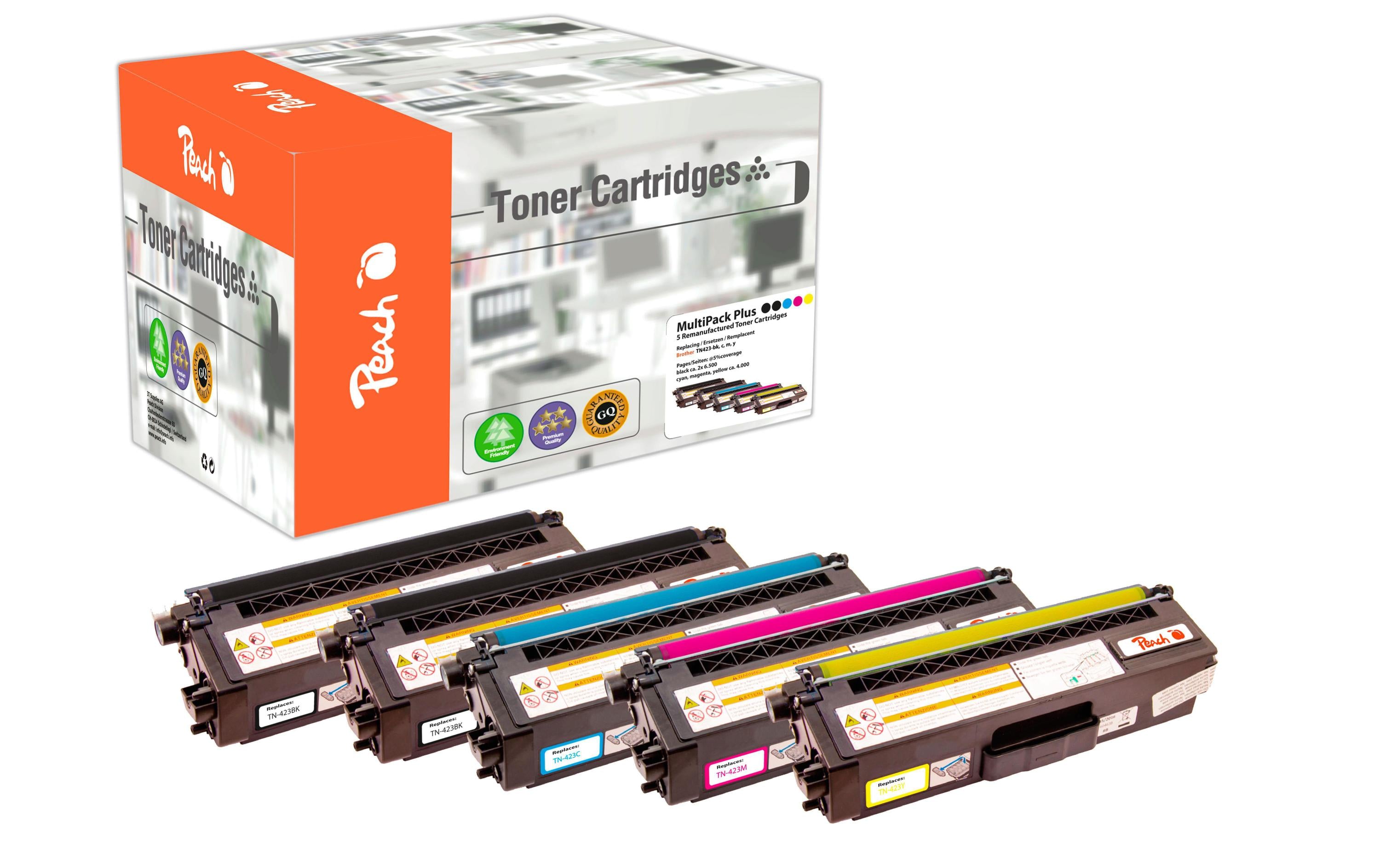 Peach Toner Brother TN-423 2x Black, 1x Cyan, Magenta, Yellow