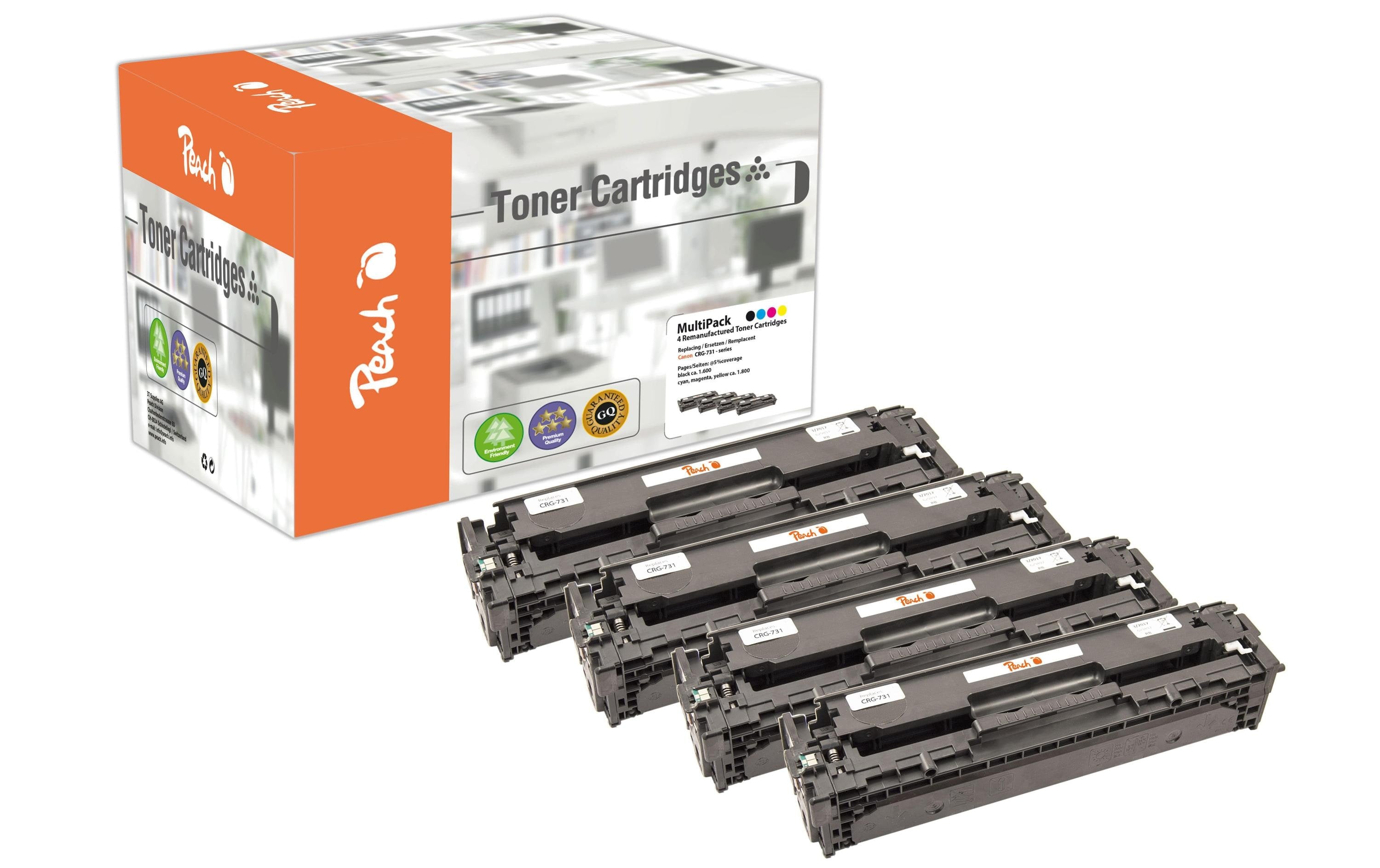 Peach Toner Canon CRG-731 Black/Cyan/Magenta/Yellow