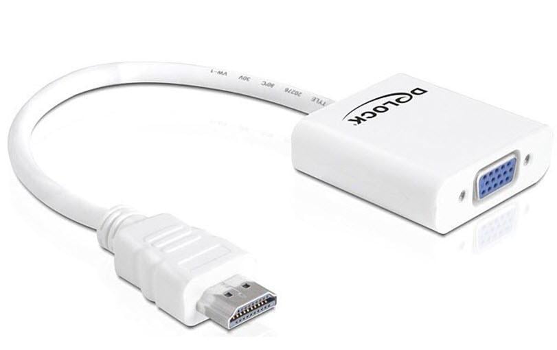 Delock Adapterkabel HDMI - VGA Weiss