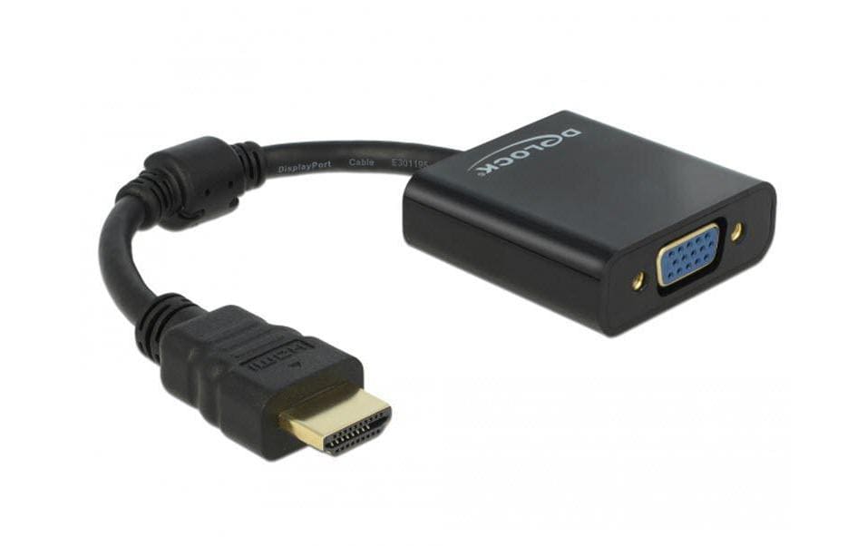 Delock Adapterkabel HDMI - VGA Schwarz
