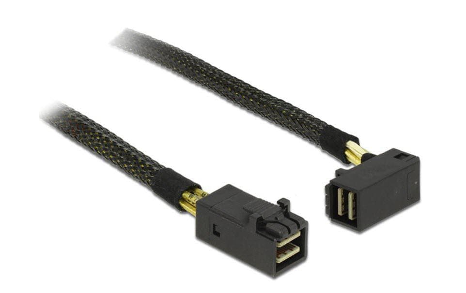 Delock SAS-Kabel SFF-8643-SFF-8643 gewinkelt, 50 cm