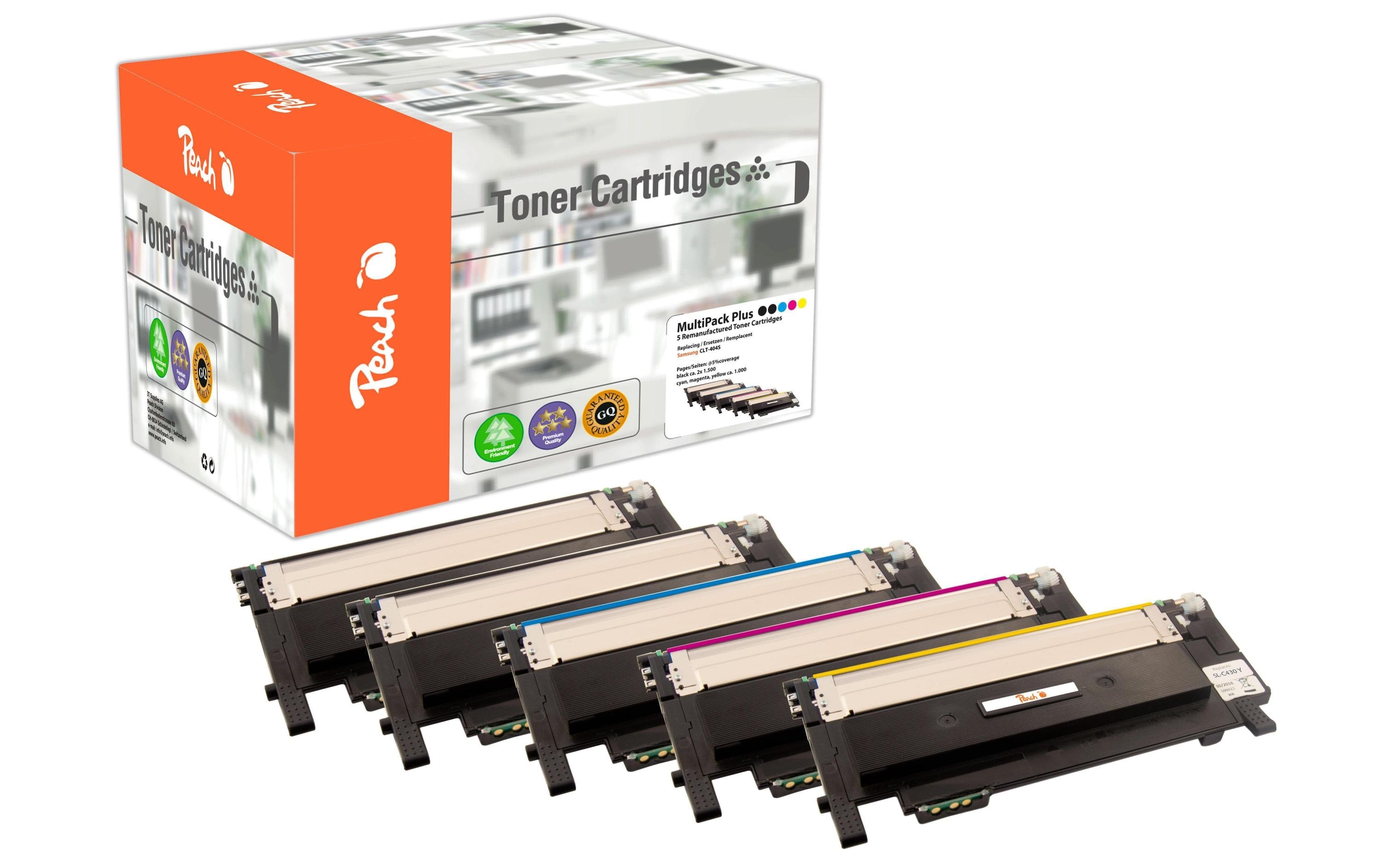 Peach Toner Samsung CLT-404S 2x Black, 1x Cyan, Magenta, Yellow