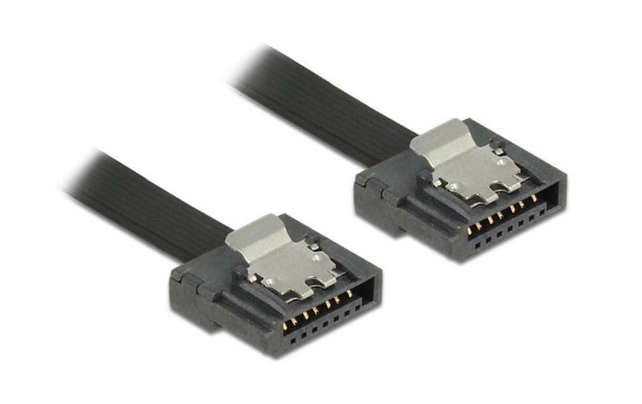 Delock SATA3-Kabel schwarz, Clip, flexibel, 20 cm