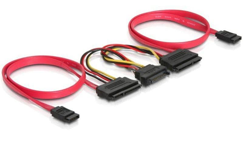 Delock SATA2-Kabel 2x SATA - 2x SATA mit Strom