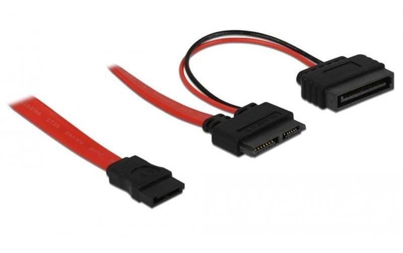 Delock Slim-SATA-Kabel rot, 50 cm