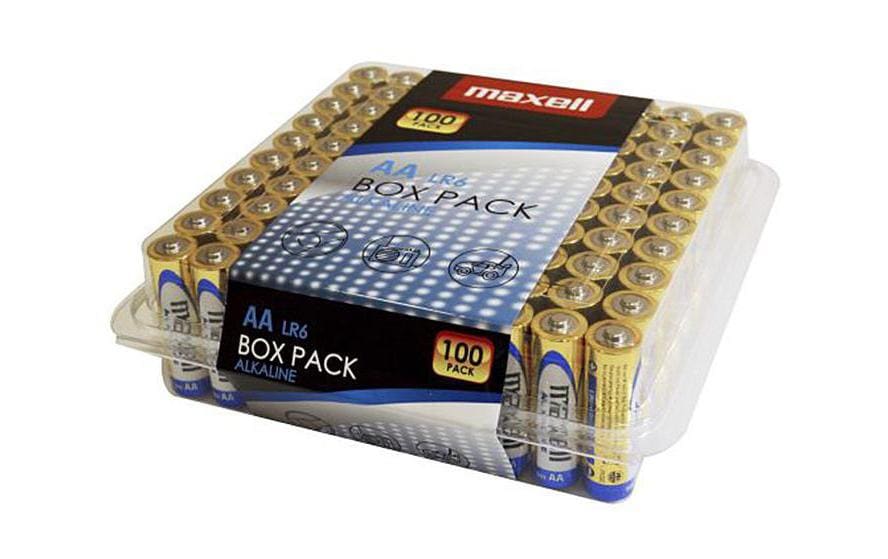 Maxell Europe LTD. Batterie Alkaline AA , 100 Stück