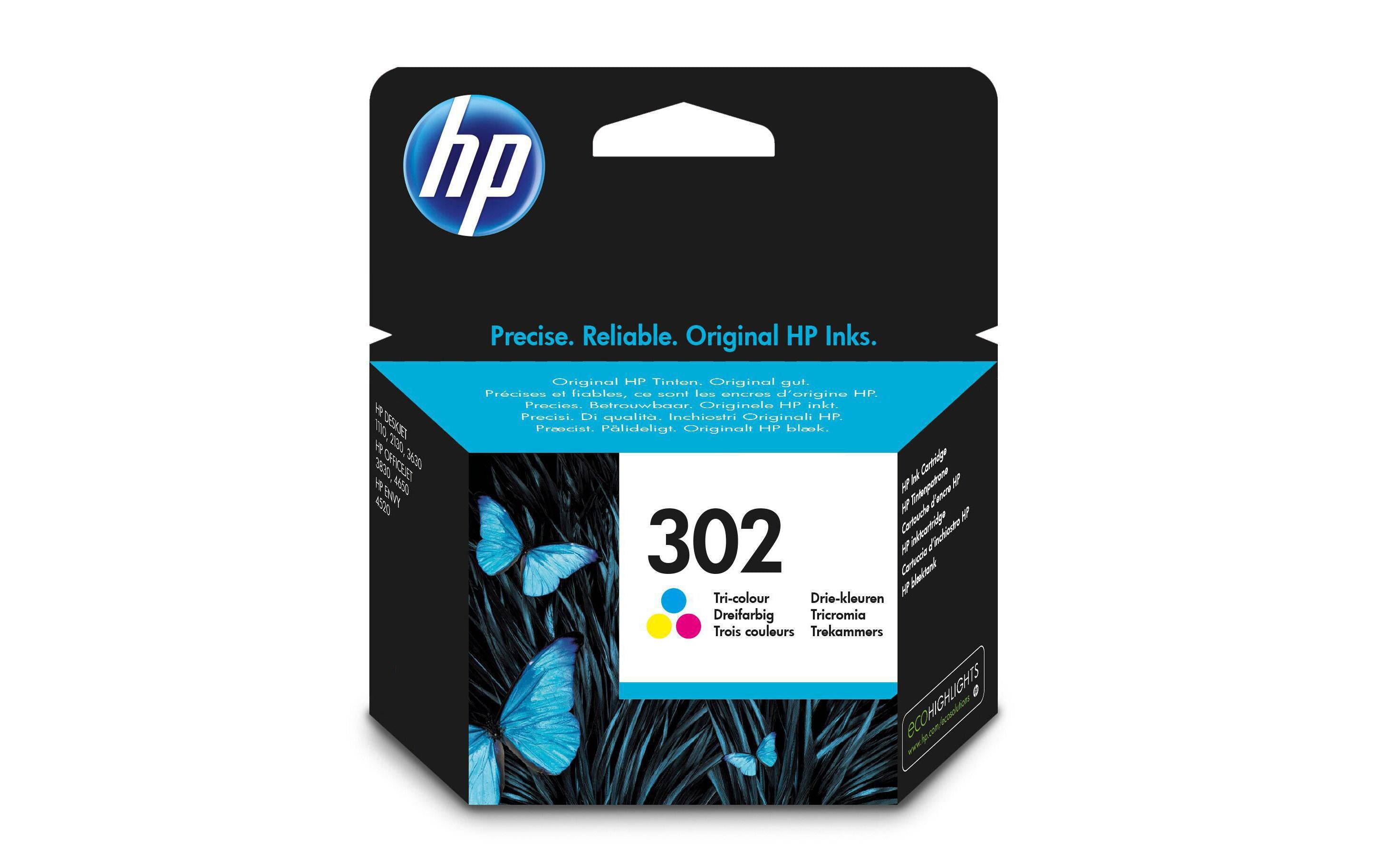 HP Tinte Nr. 302 (F6U65AE) Cyan/Magenta/Yellow