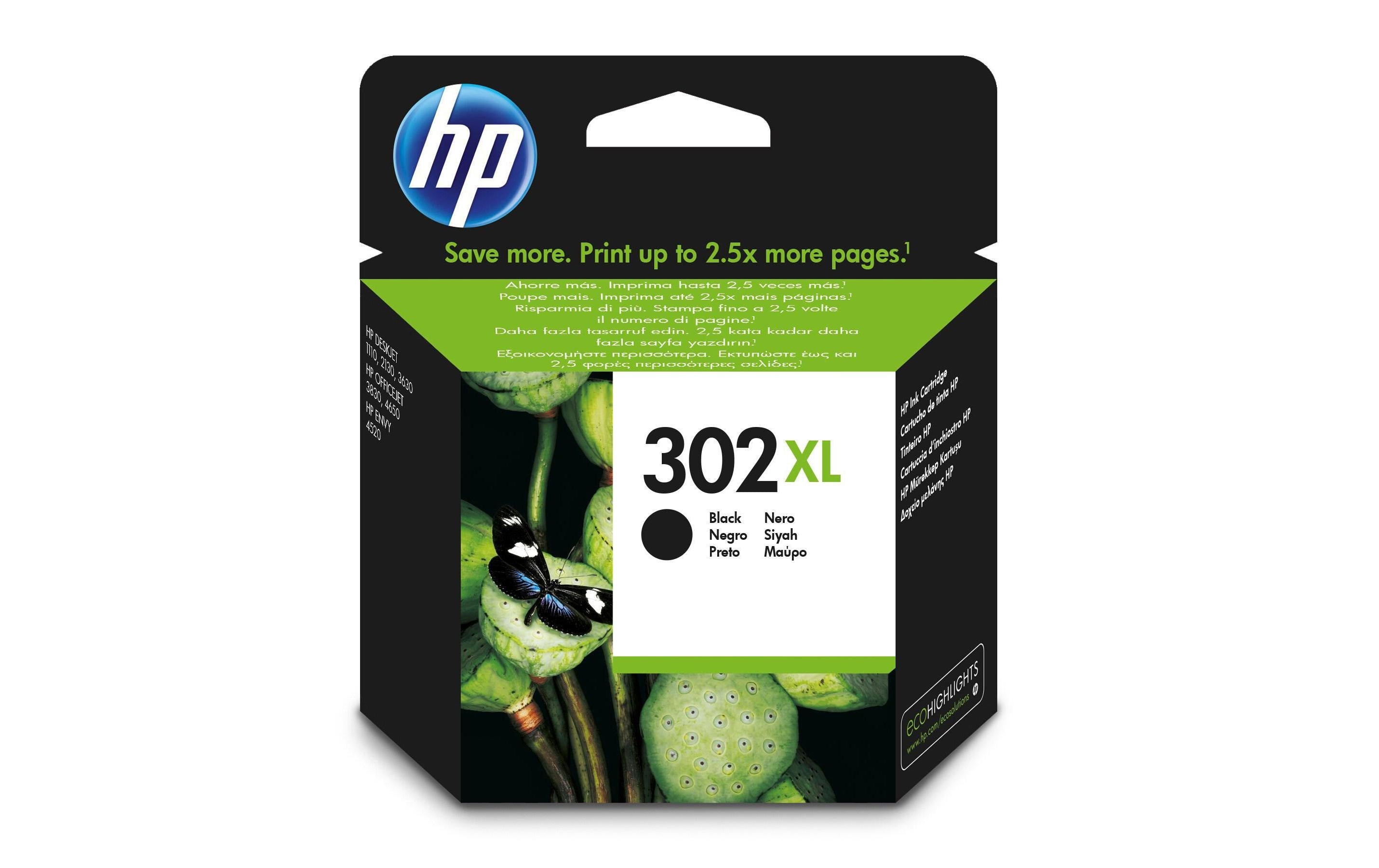 HP Tinte Nr. 302XL (F6U68AE) Black
