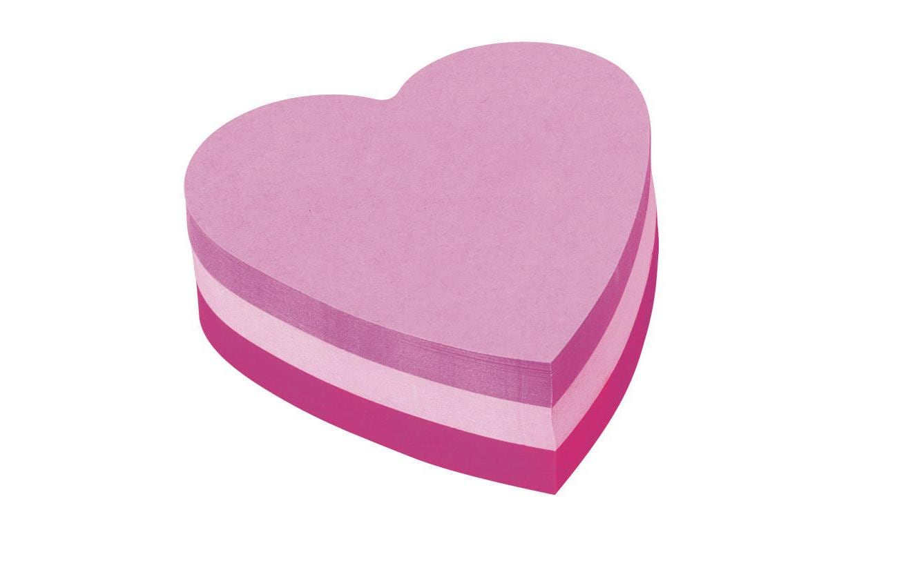 Post-it Notizzettel Post-it Herz, 1 Block à 225 Blatt, 3-Farbig