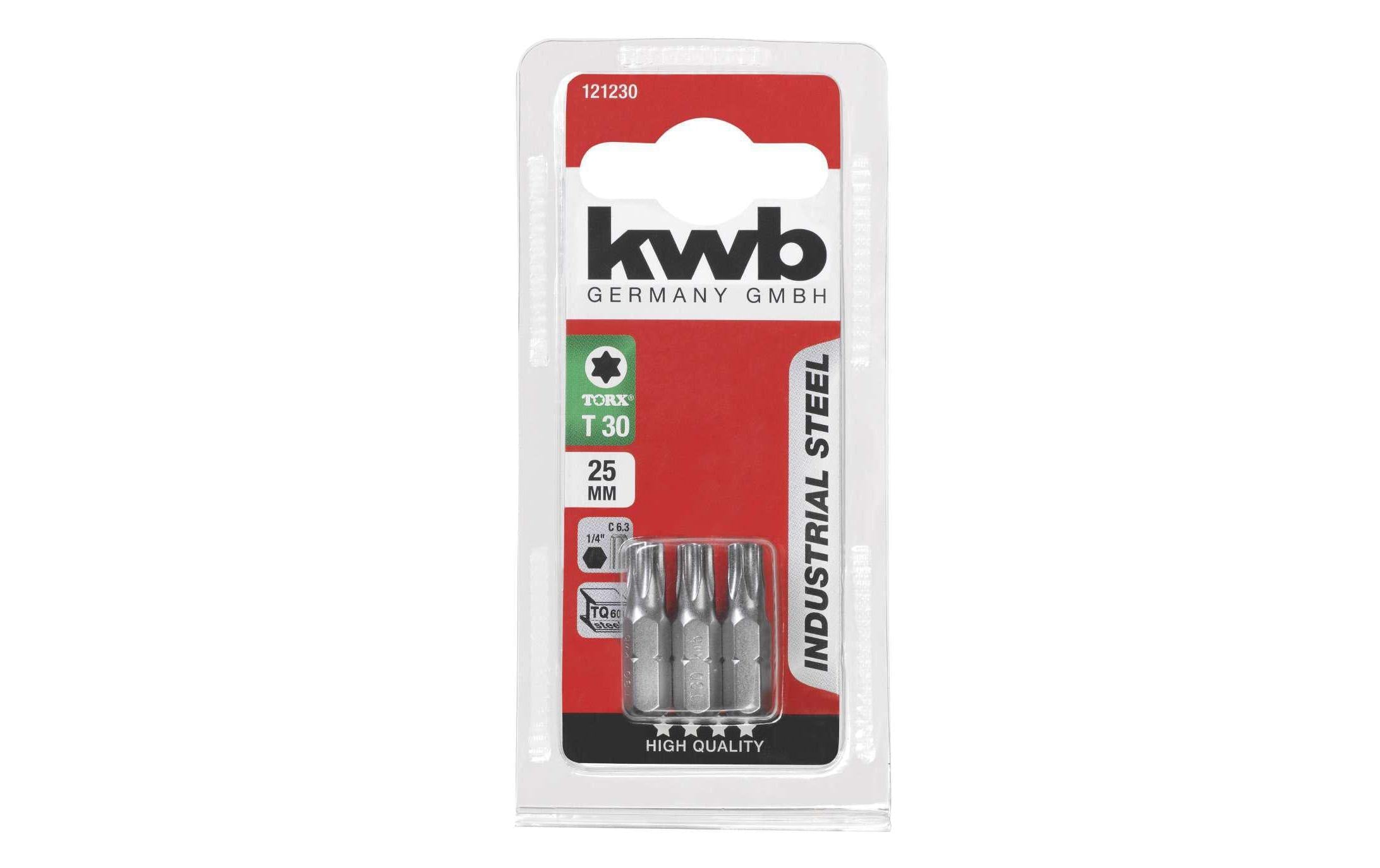 kwb Bit-Set 1/4 Torx T30 3-teilig