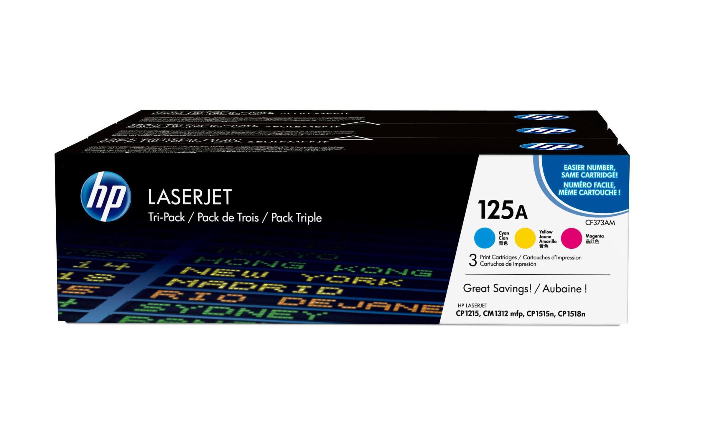HP Toner Nr. 125A (CF373AM) Cyan/Magenta/Yellow