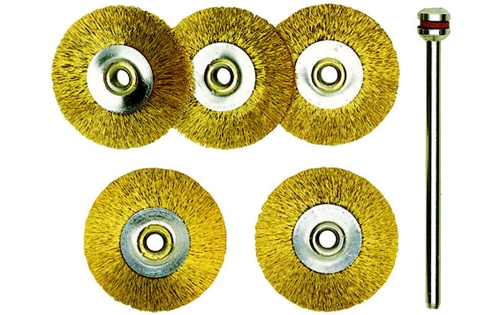 Proxxon Polierbürste 22 mm Messing, radförmig, 2 Teile