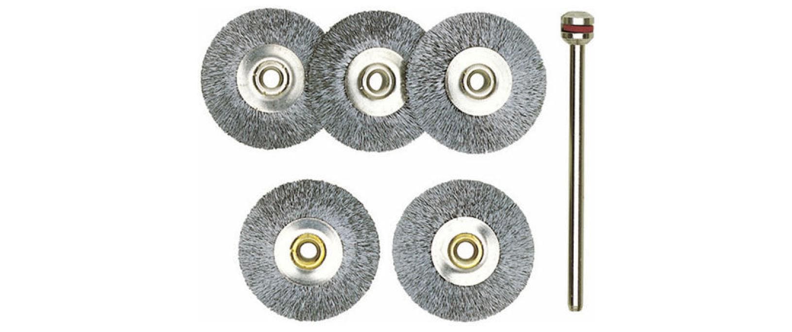 Proxxon Polierbürste 22 mm Edelstahl, radformörmig, 5 Teile