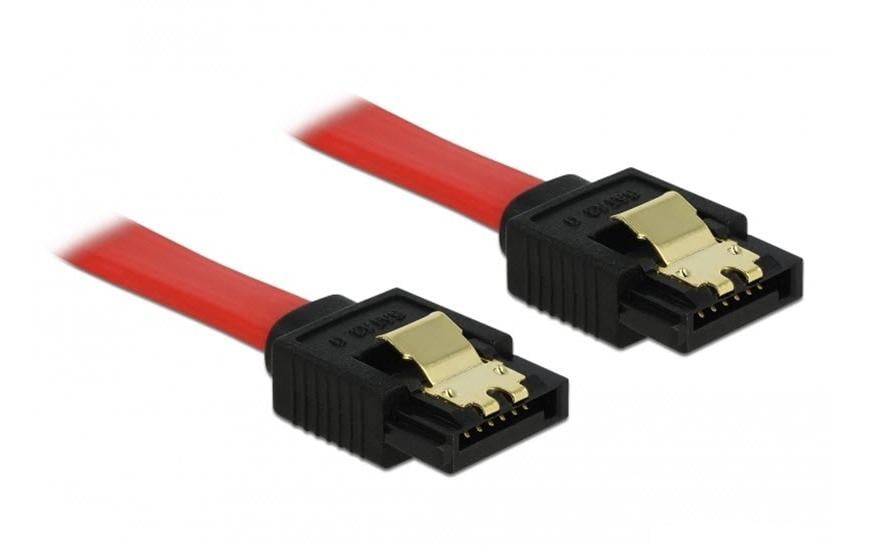 Delock SATA3-Kabel rot, Clip, 20 cm