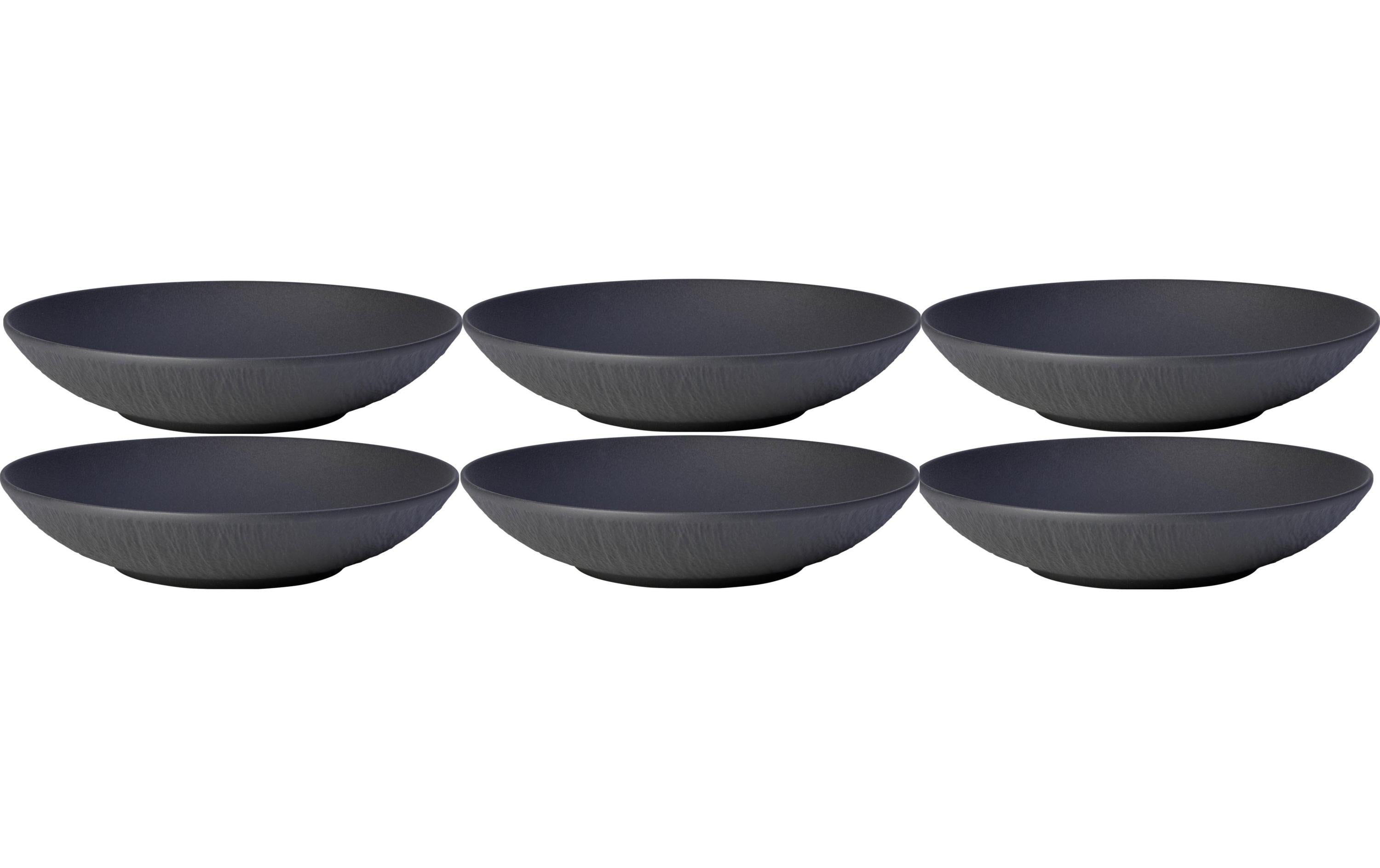 Villeroy & Boch Suppen- & Pastateller Manufacture 23.5 cm, 6 Stück, Schwarz