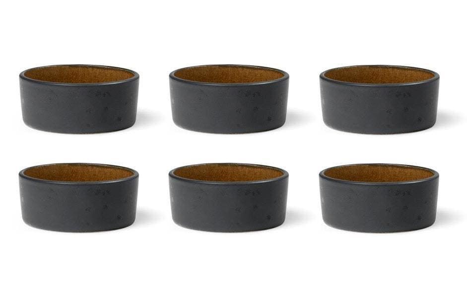Bitz Snackschale 7.5 cm, 6 Stück, Schwarz/Amber