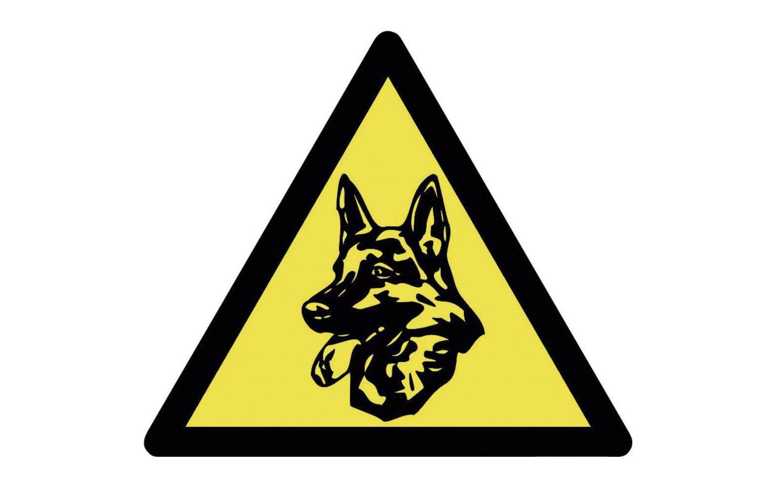 Pentatech Warnaufkleber Wachhund, 3 Stück