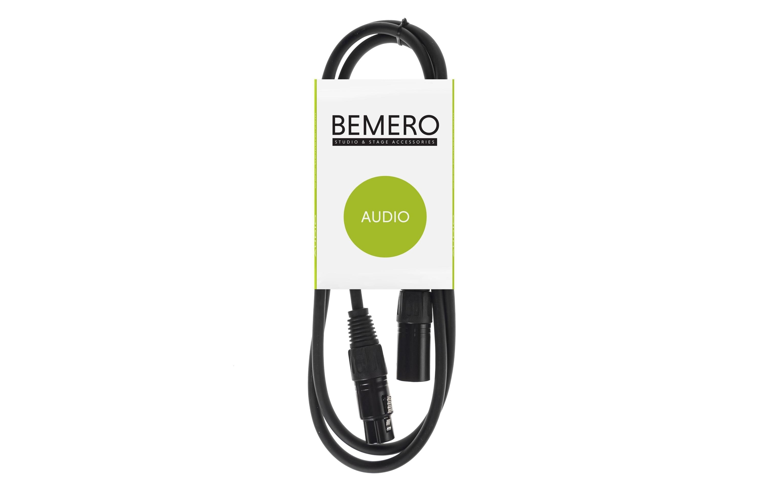 Bemero XLR-Kabel XLRf XLRm symmetrisch 1.5 m, Schwarz