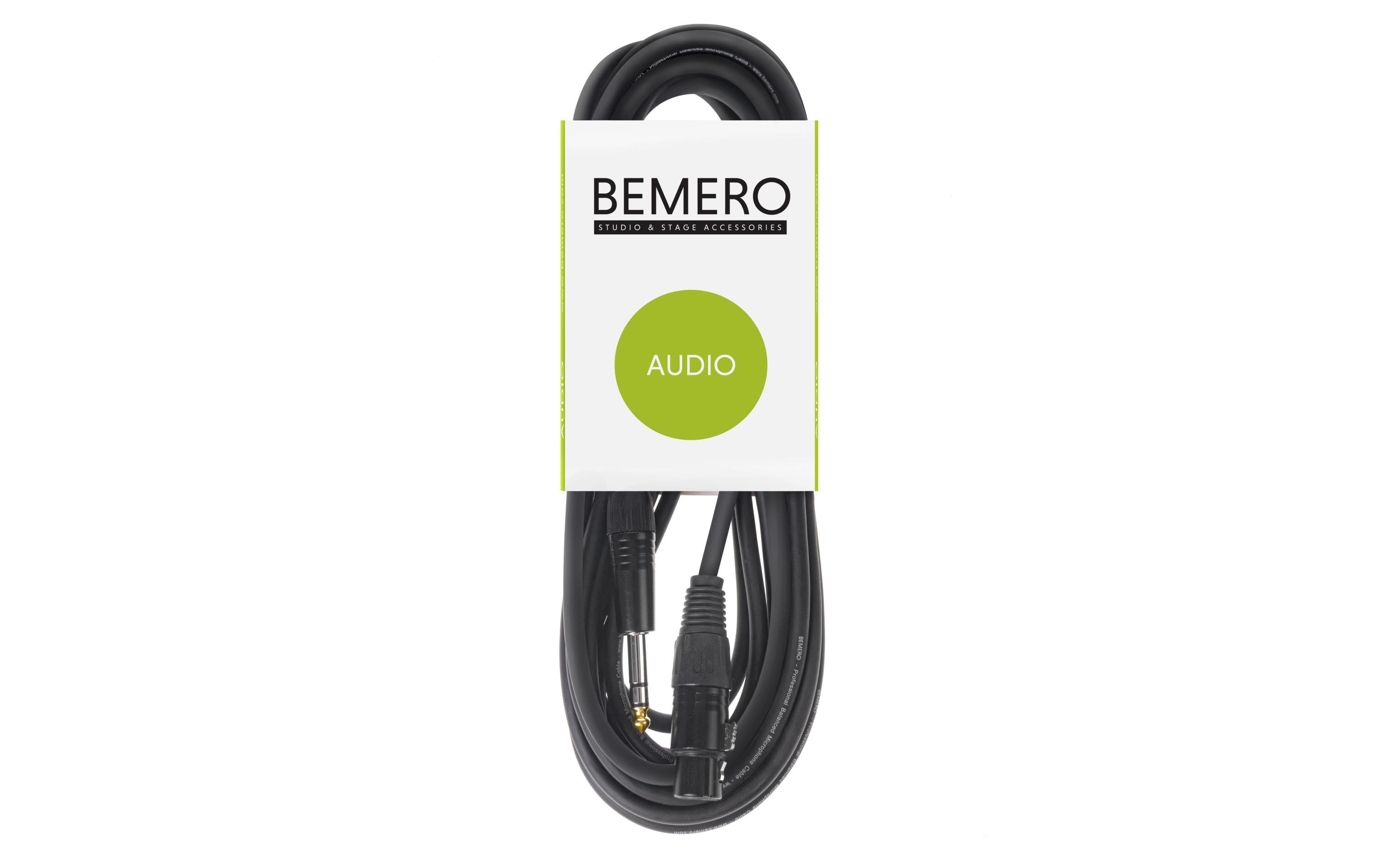 Bemero XLR-Kabel XLRf - 6.3 Klinken symmetrisch 6 m, Schwarz