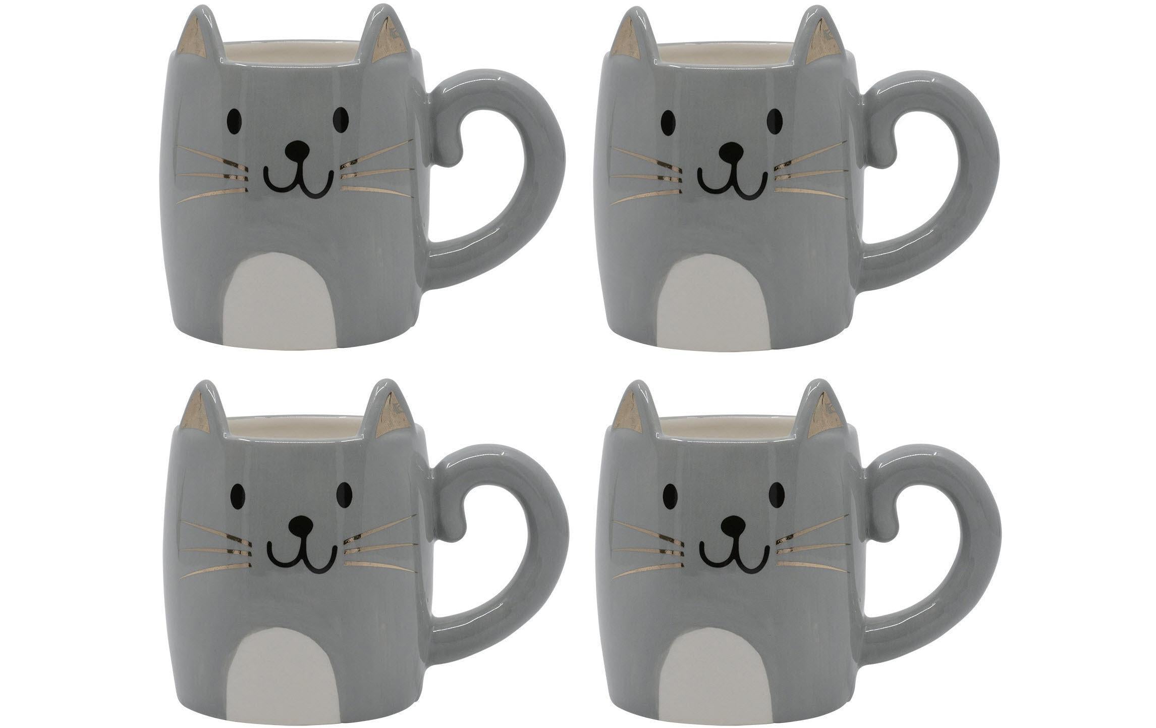 Kadastar Kaffeetasse Bätmään 330 ml, 4 Stück, Grau