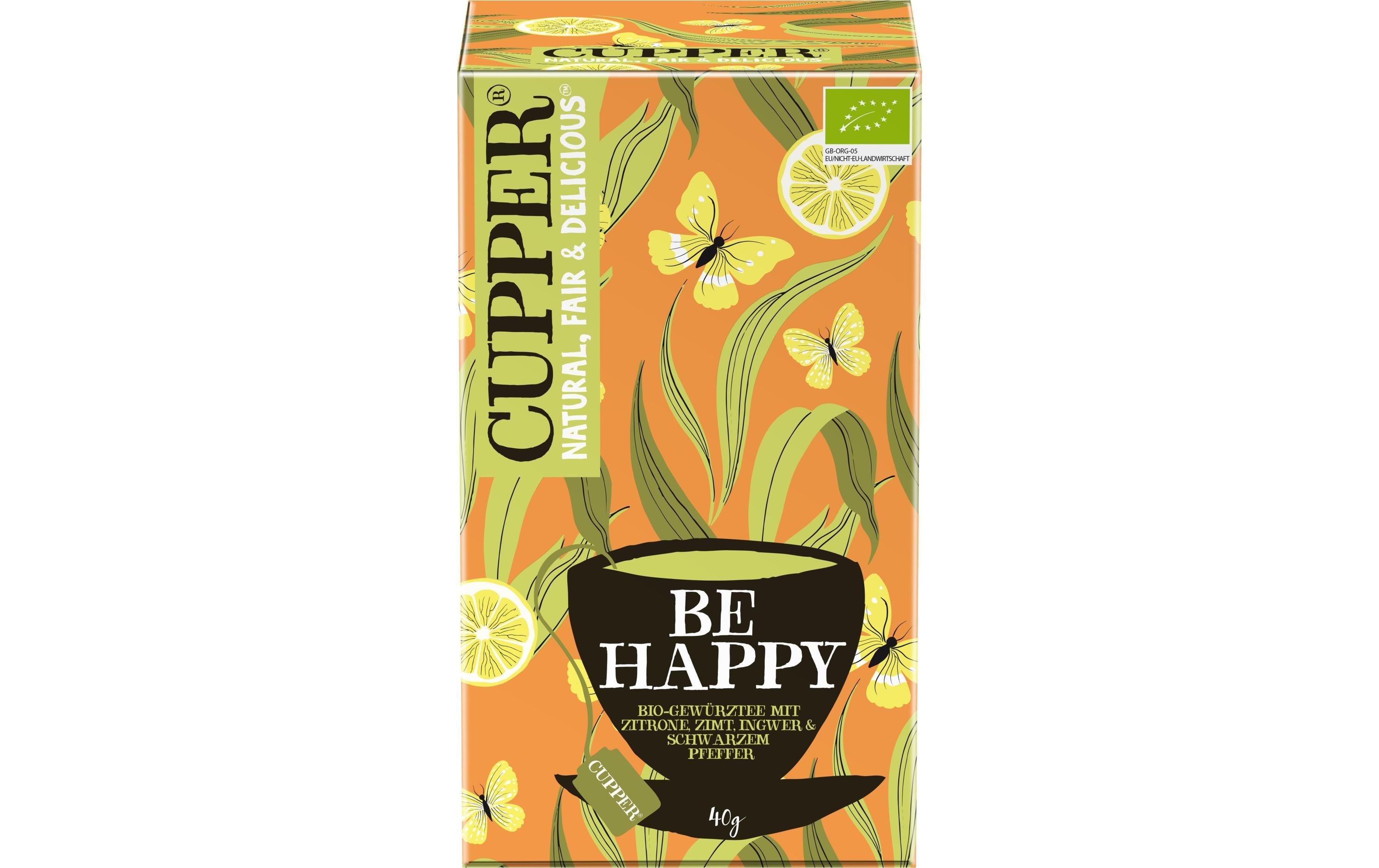 Cupper Teebeutel Bio Be Happy Gewürztee 20 x 2 g