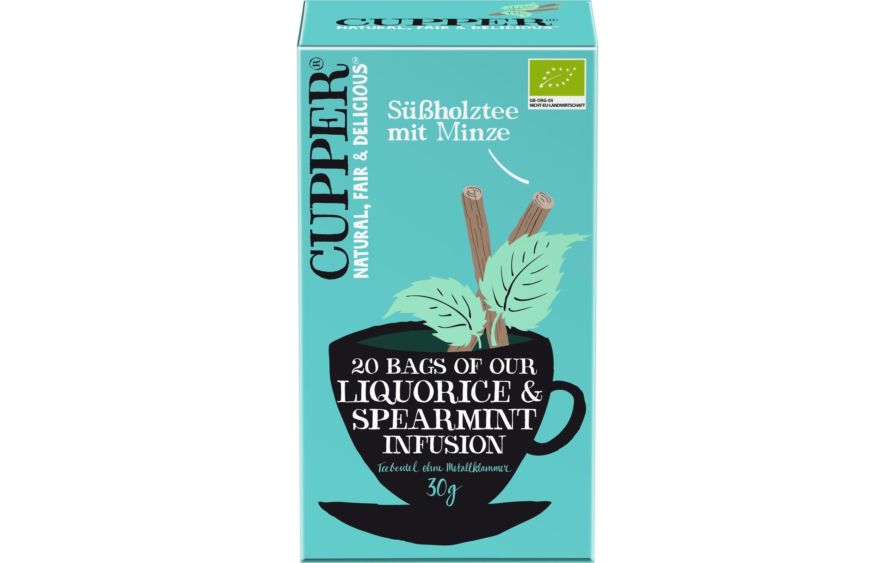 Cupper Teebeutel Bio Süssholztee mit Minze 20 Stück
