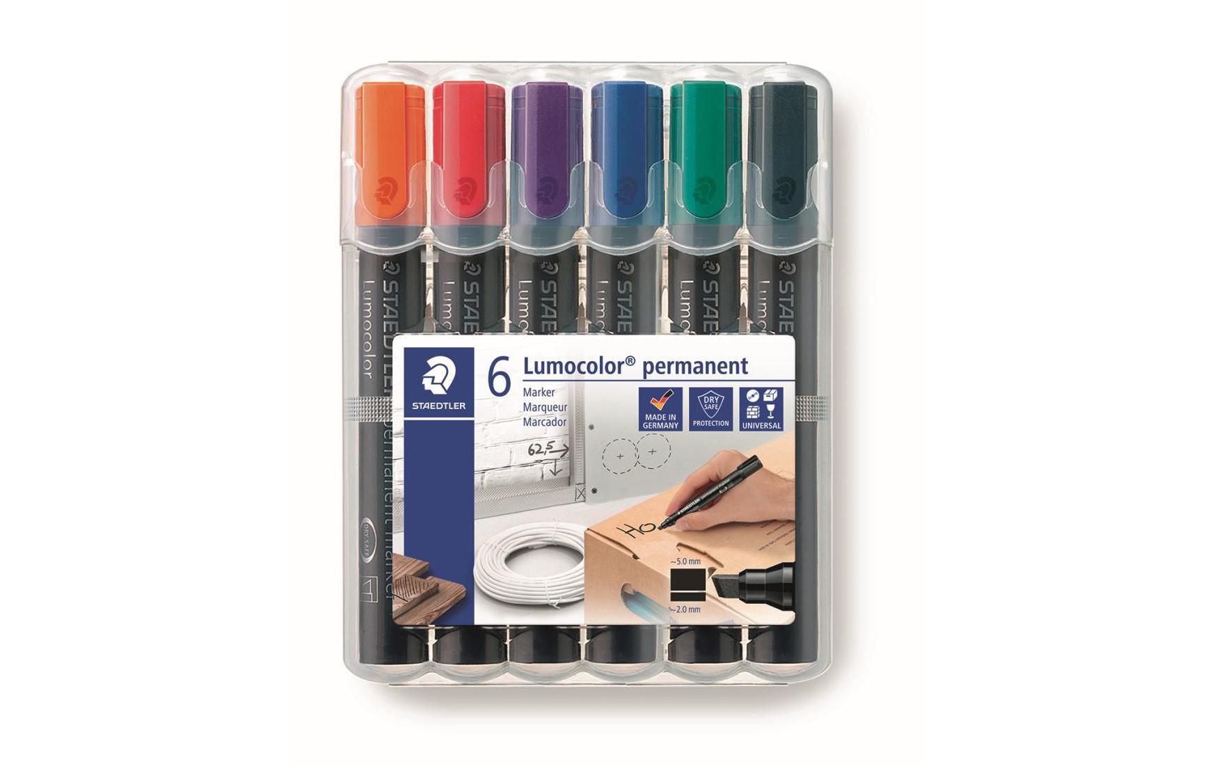 Staedtler Permanent-Marker Lumocolor 350 6er-Set, permanent