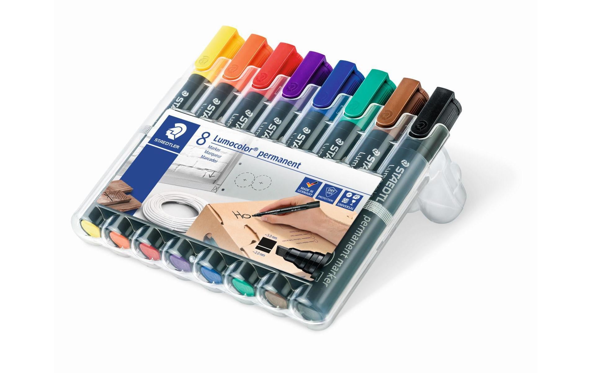 Staedtler Permanent-Marker Lumocolor 350 8er-Set, permanent