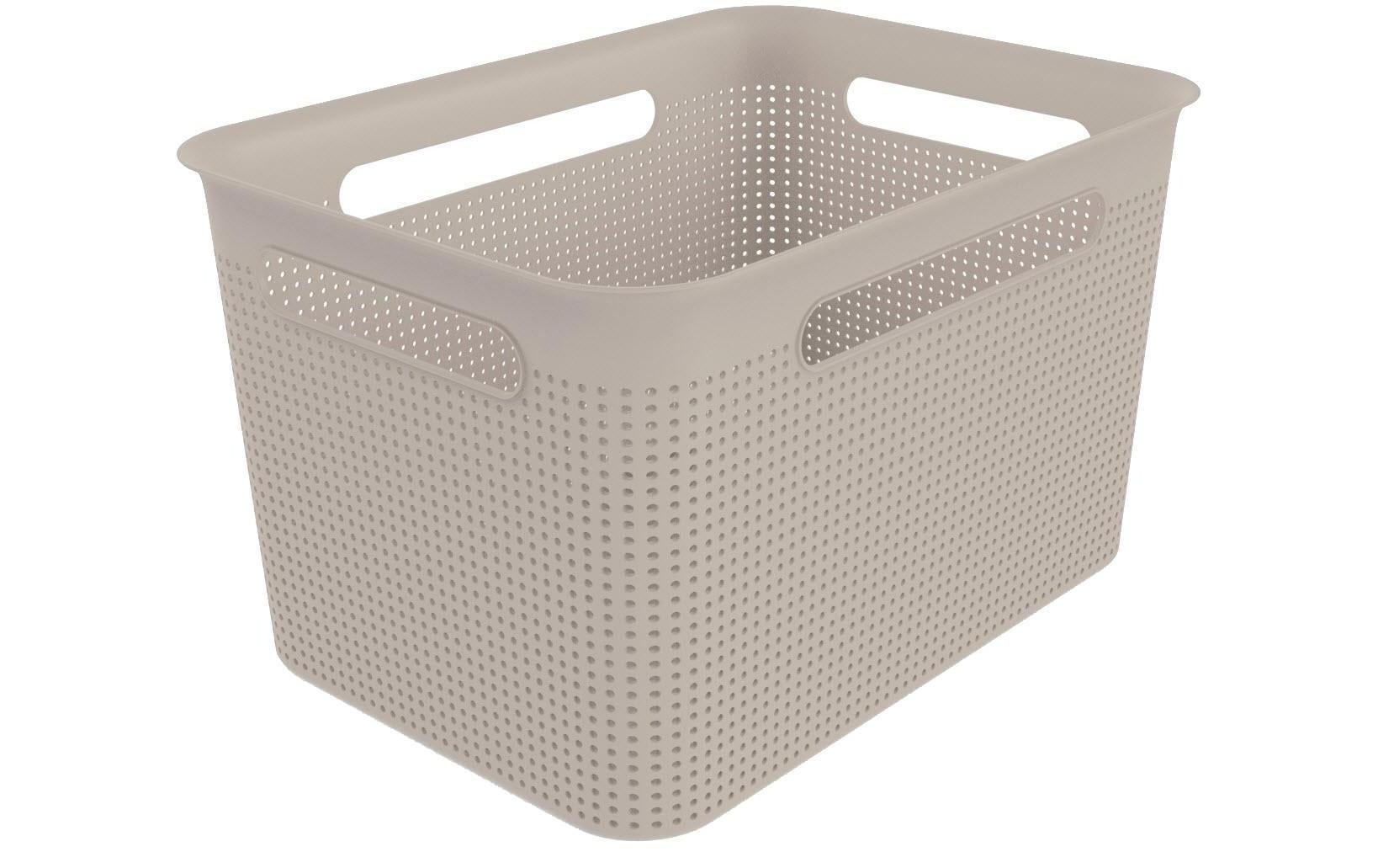 Rotho Aufbewahrungsbox Brisen 16 l, Cappuccino