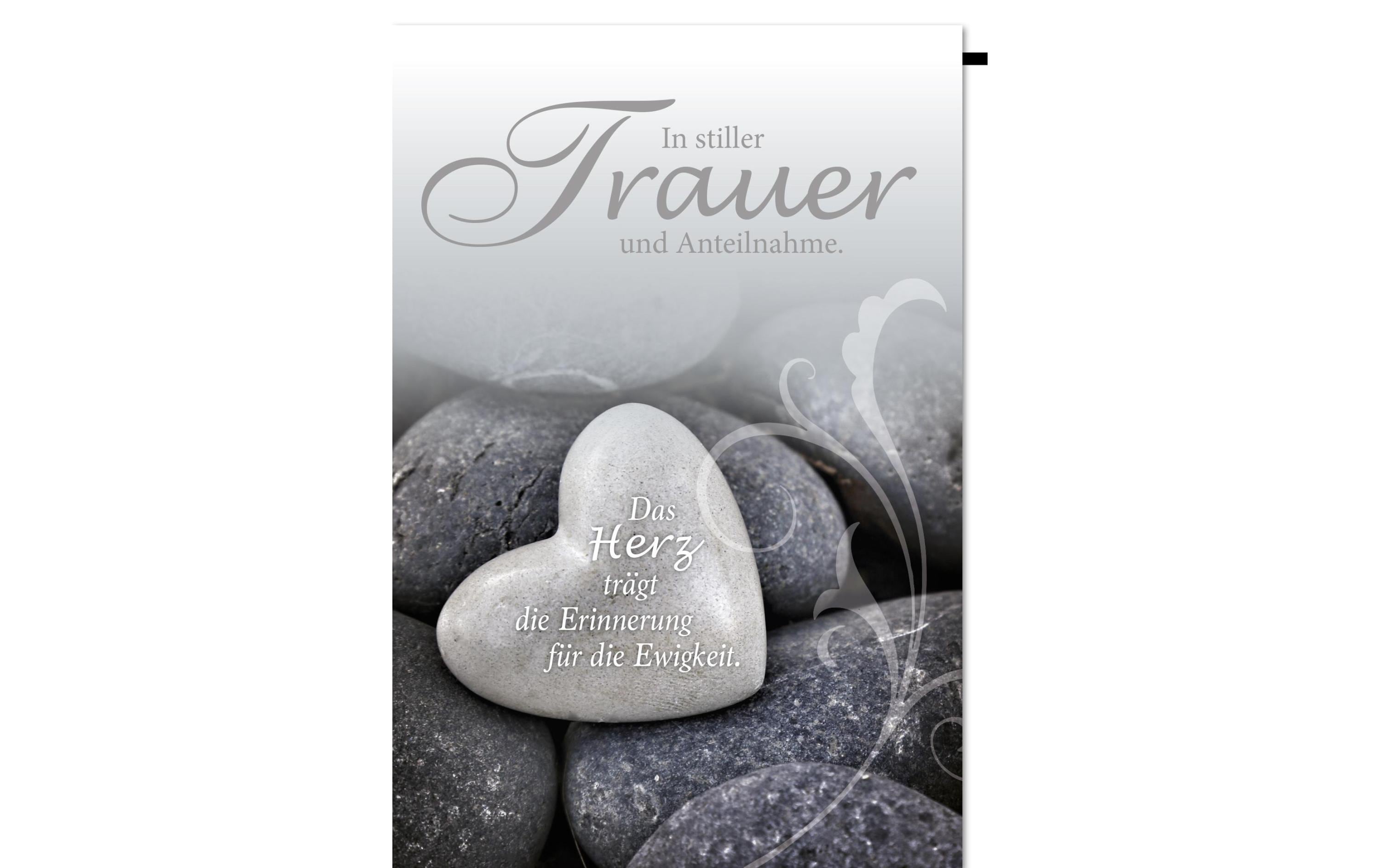 Braun + Company Trauerkarte Stein-Herz