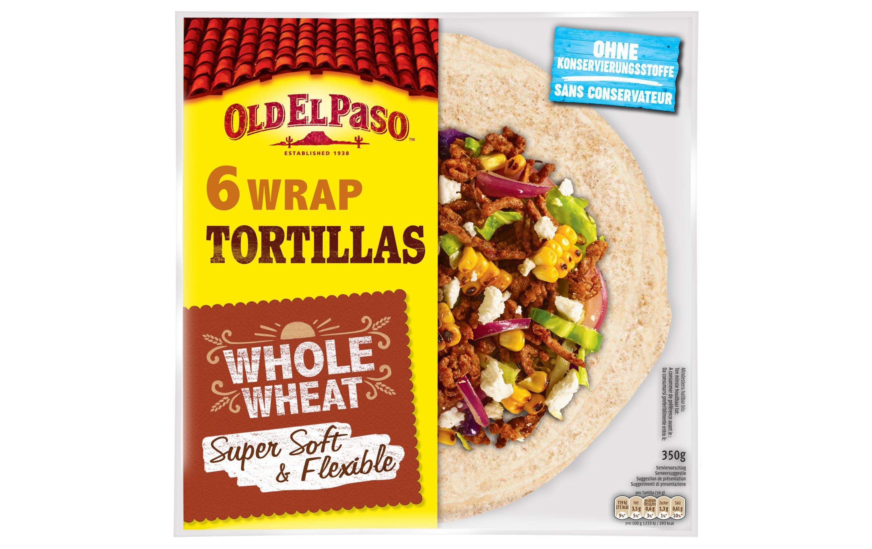 Old El Paso Whole Wheat Tortillas 6 Stück