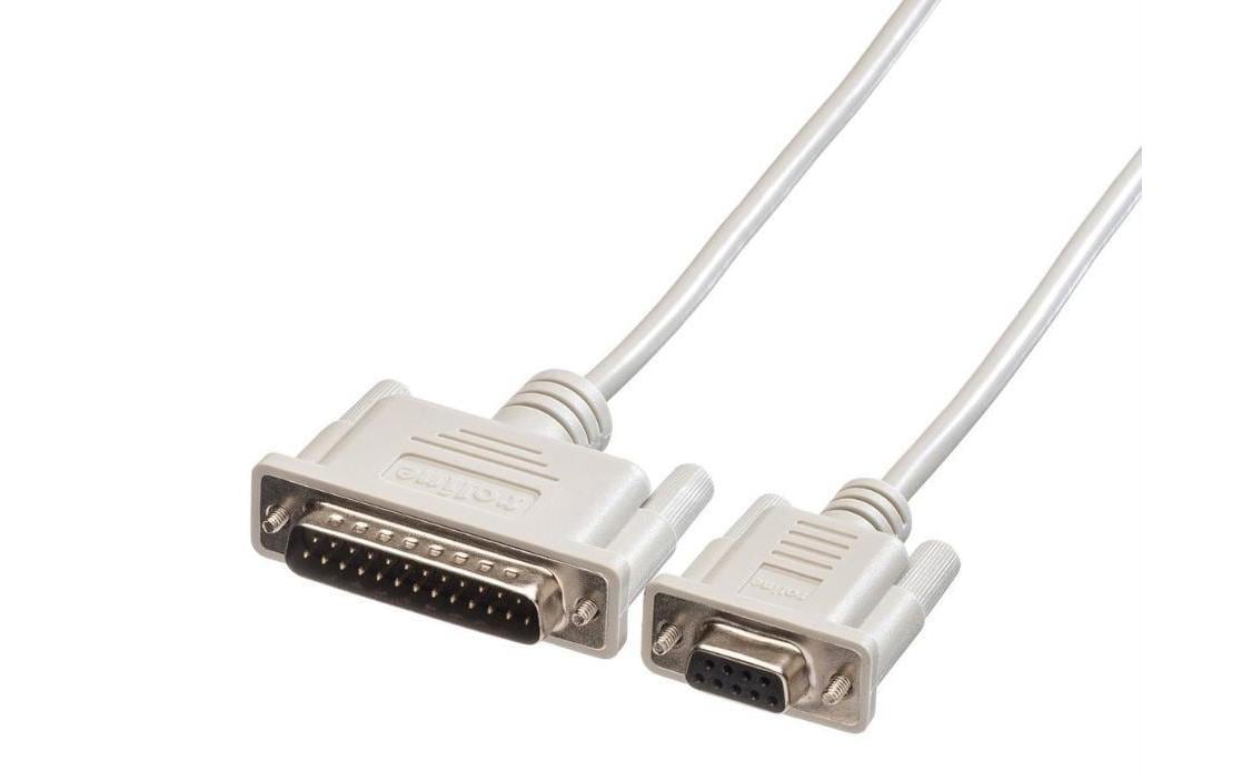 Diverse Adapterkabel RS-232 DB9 - DB25 (f-m) 3 m
