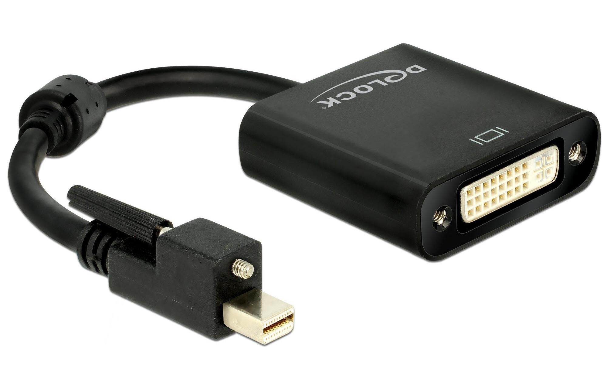 Delock Adapter Mini-Displayport - DVI, 4K, aktiv, verschraubbar