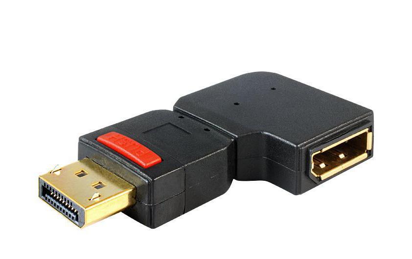 Delock Winkeladapter DP, DP f, 90° nach links