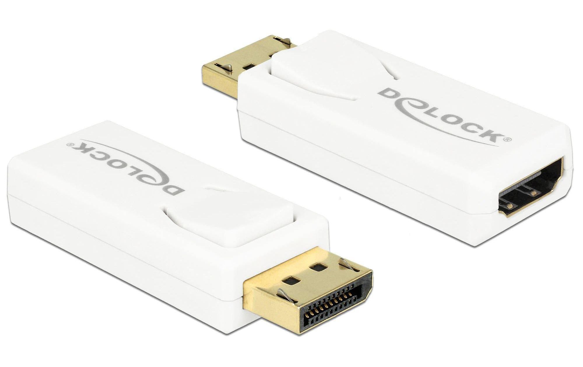 Delock Adapter Displayport - HDMI aktiv, 4K, weiss