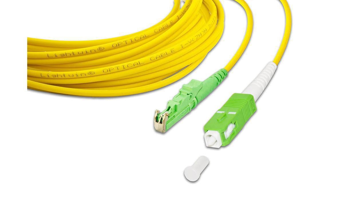 Lightwin LWL-Patchkabel SM E2000/APC – SC/APC, OS2, Simplex, 2 m