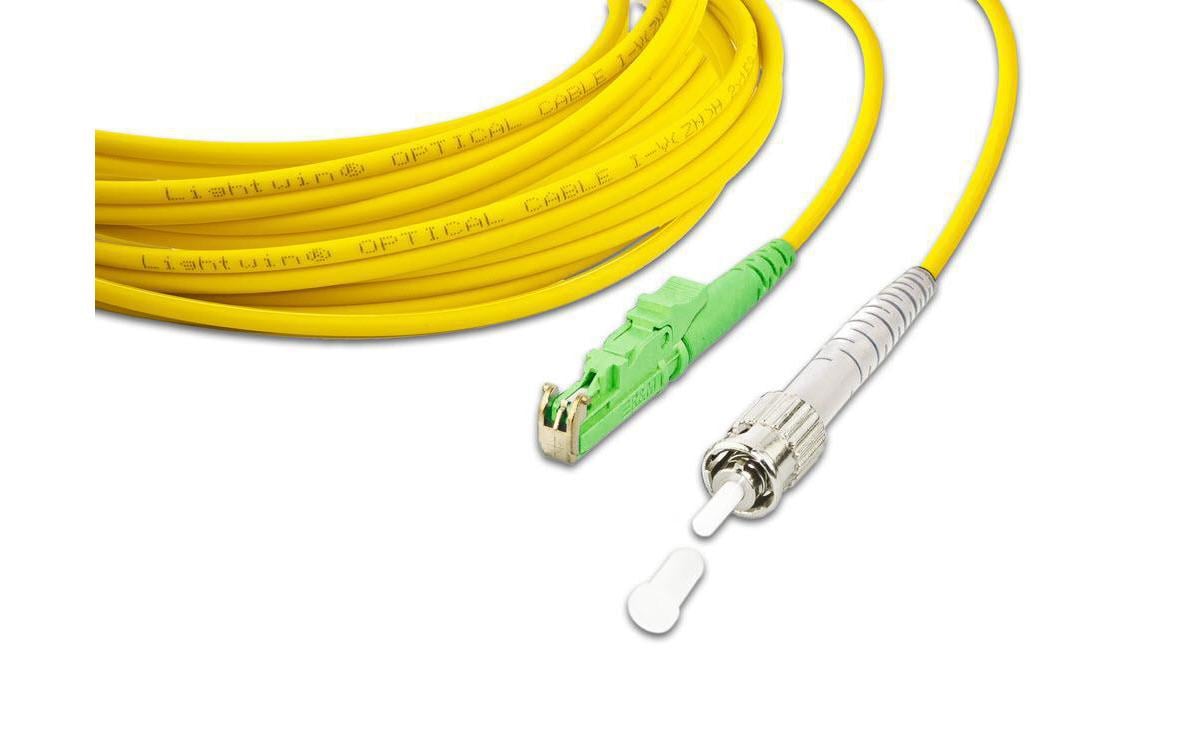 Lightwin LWL-Patchkabel Singlemode E2000/APC – ST, OS2, Simplex, 1 m