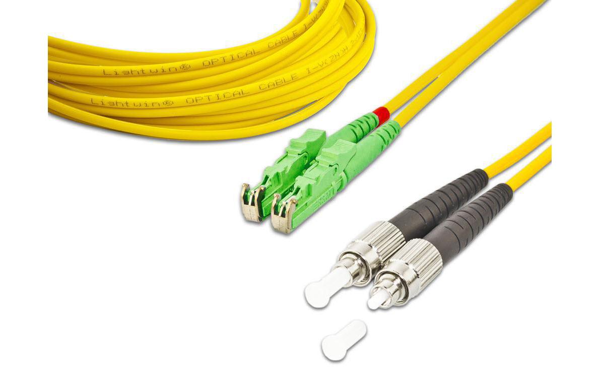 Lightwin LWL-Patchkabel Singlemode E2000/APC – FC, OS2, Duplex, 10 m