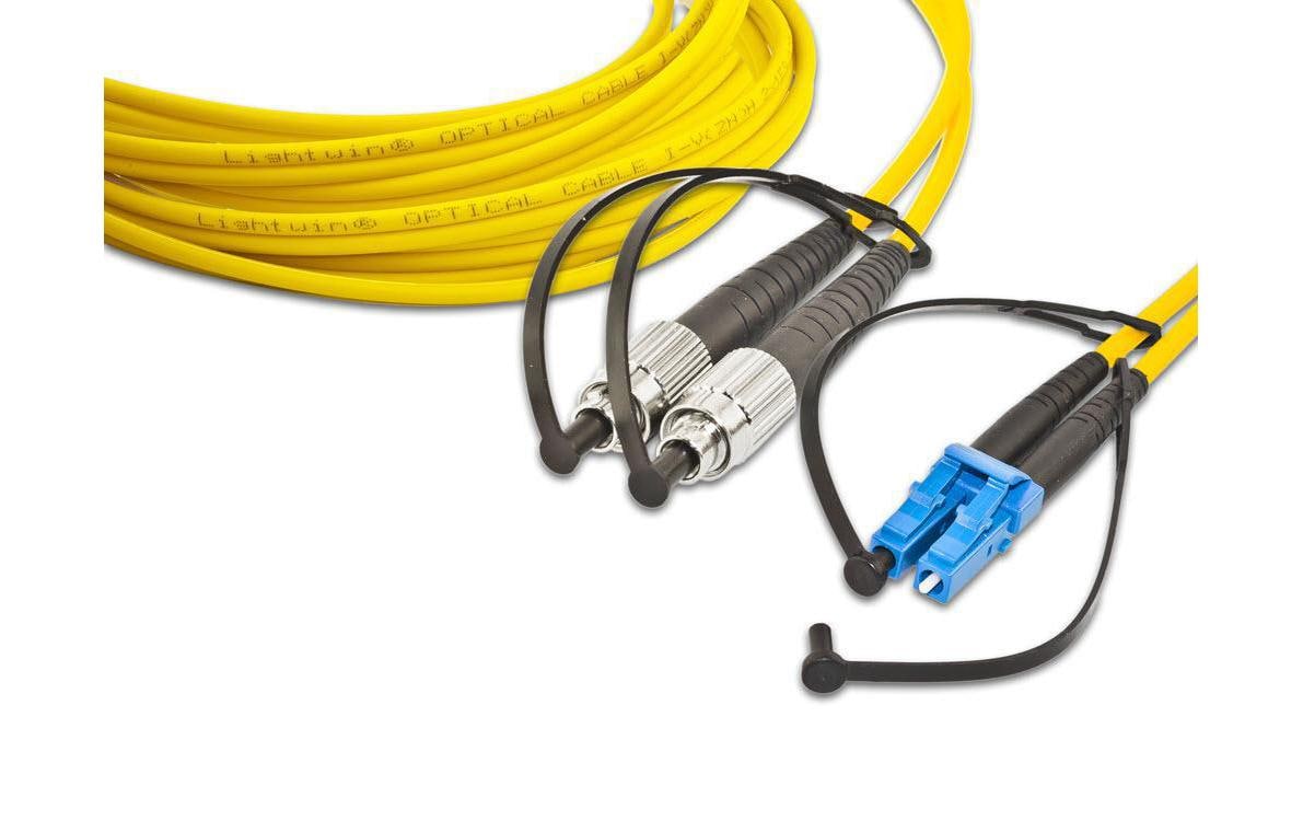 Lightwin LWL-Patchkabel Singlemode FC – LC, OS2, Duplex, 2 m