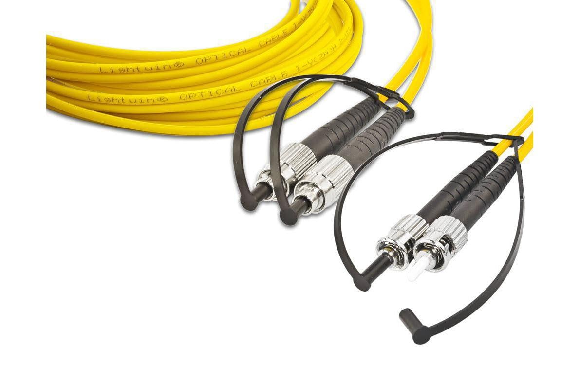Lightwin LWL-Patchkabel Singlemode FC – ST, OS2, Duplex, 2 m
