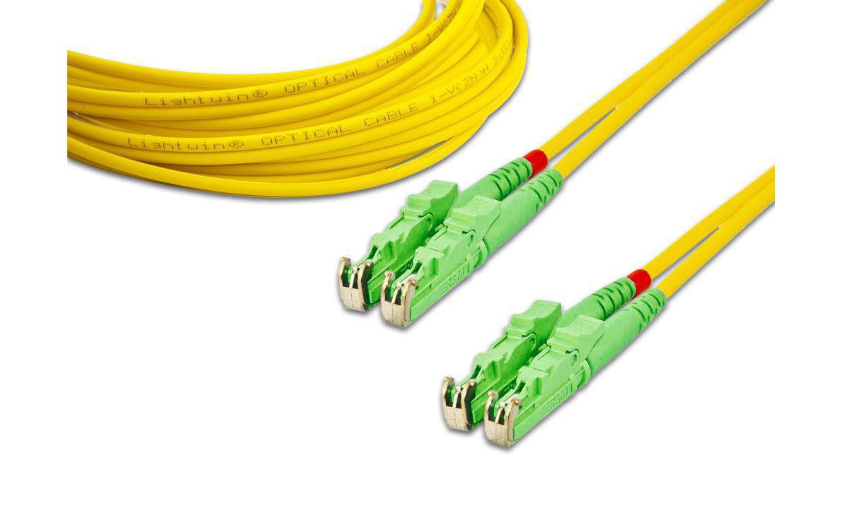 Lightwin LWL-Patchkabel SM E2000/APC – E2000/APC, OS2, Duplex, 1 m