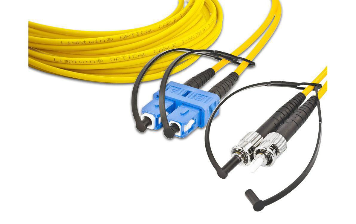 Lightwin LWL-Patchkabel Singlemode SC – ST, OS2, Duplex, 5 m