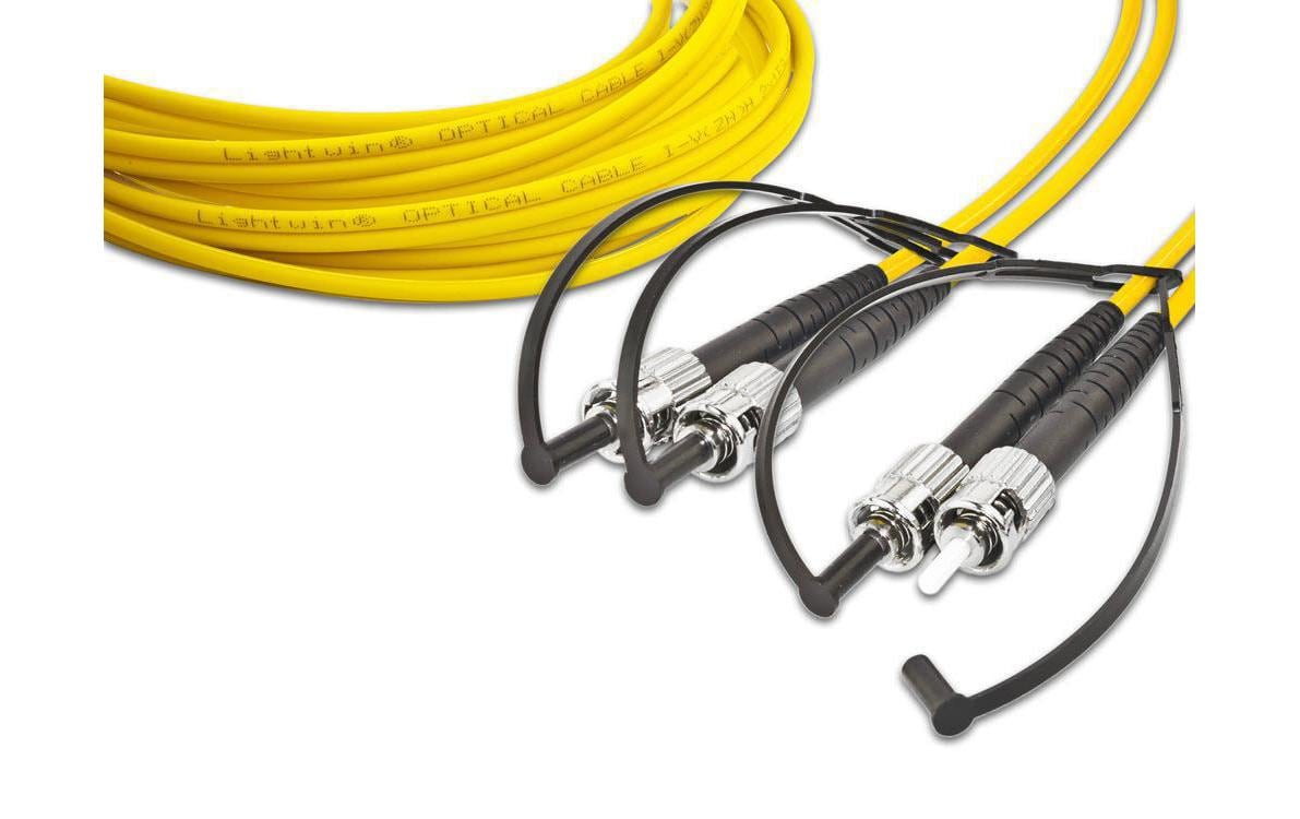 Lightwin LWL-Patchkabel Singlemode ST – ST, OS2, Duplex, 2 m