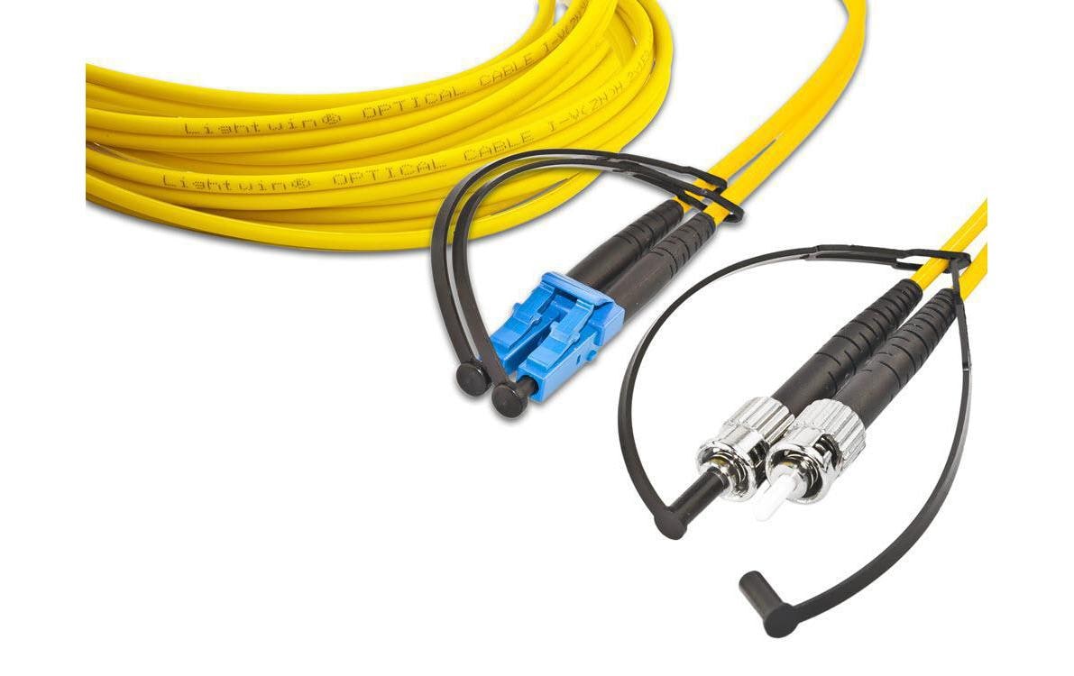 Lightwin LWL-Patchkabel Singlemode LC – ST, OS2, Duplex, 5 m