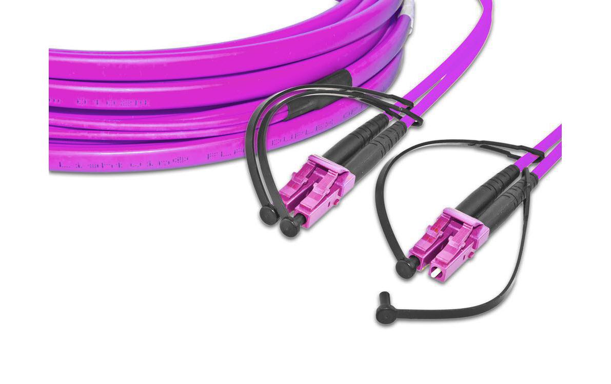 Lightwin LWL-Patchkabel Multimode LC – LC, OM4, Duplex, 15 m