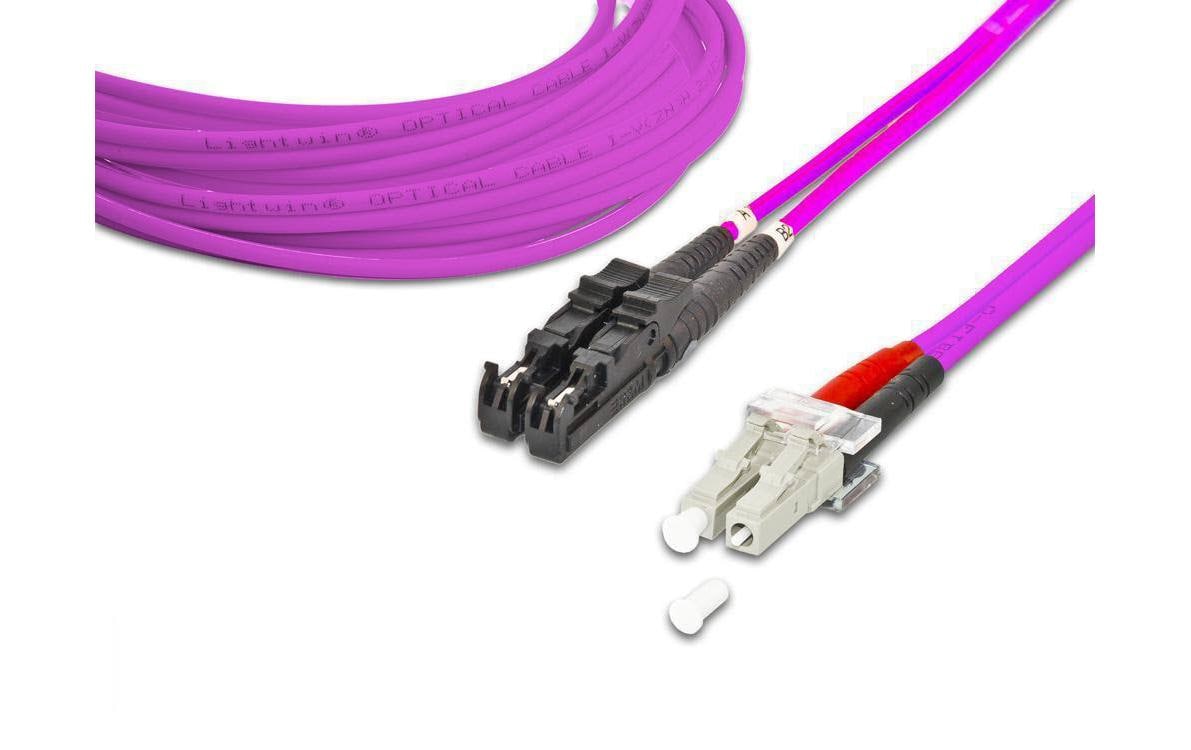 Lightwin LWL-Patchkabel Multimode E2000 – LC, OM4, Duplex, 10 m