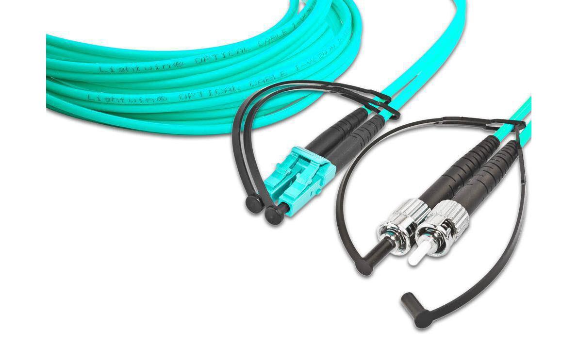 Lightwin LWL-Patchkabel Multimode LC – ST, OM3, Duplex, 3 m