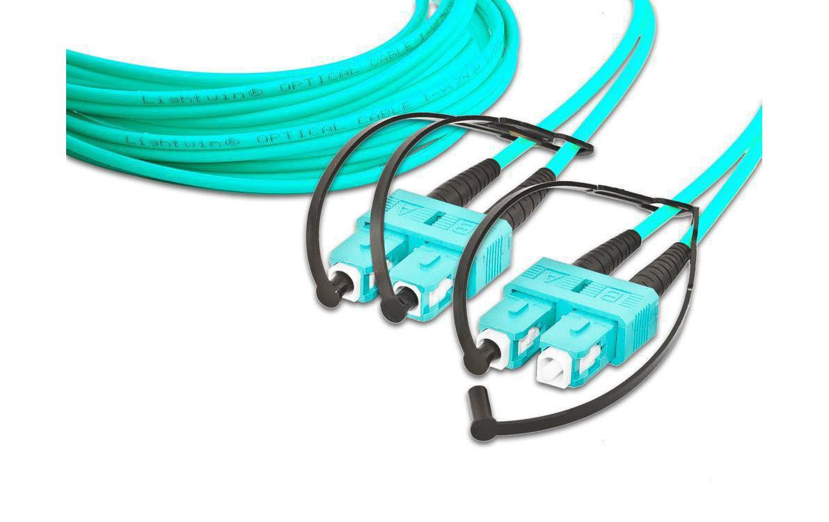 Lightwin LWL-Patchkabel Multimode SC – SC, OM3, Duplex, 1 m