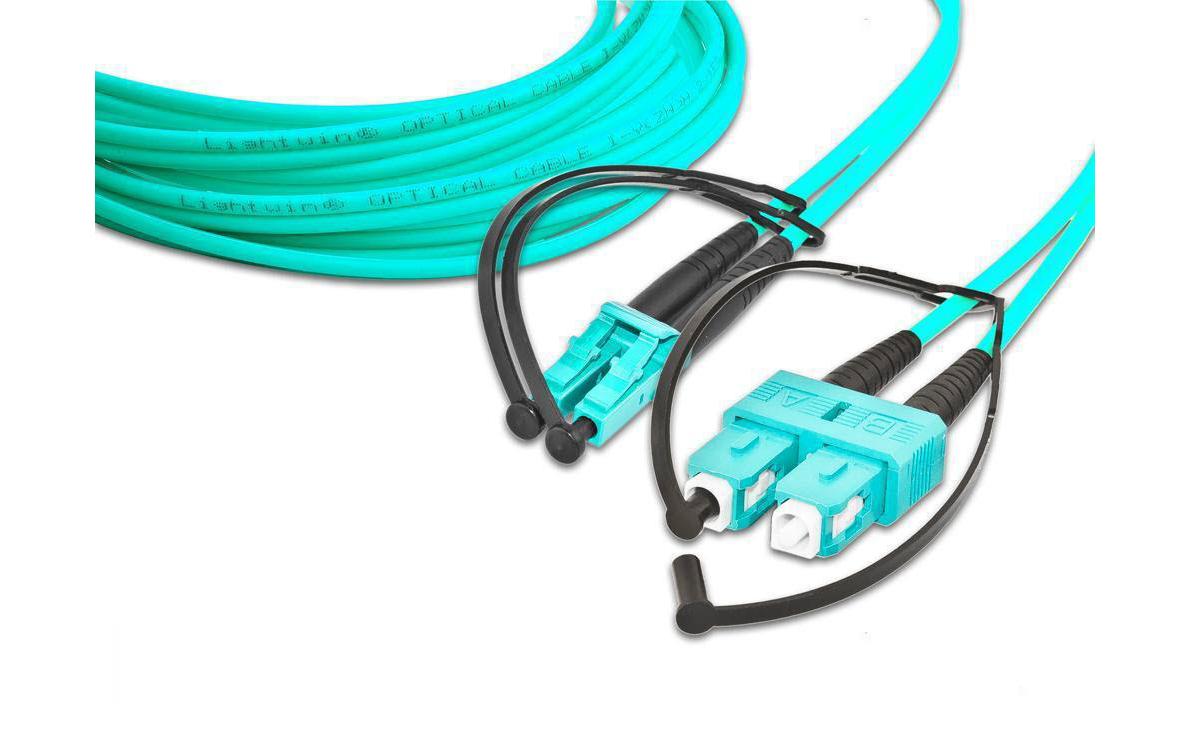 Lightwin LWL-Patchkabel Multimode LC – SC, OM3, Duplex, 10 m