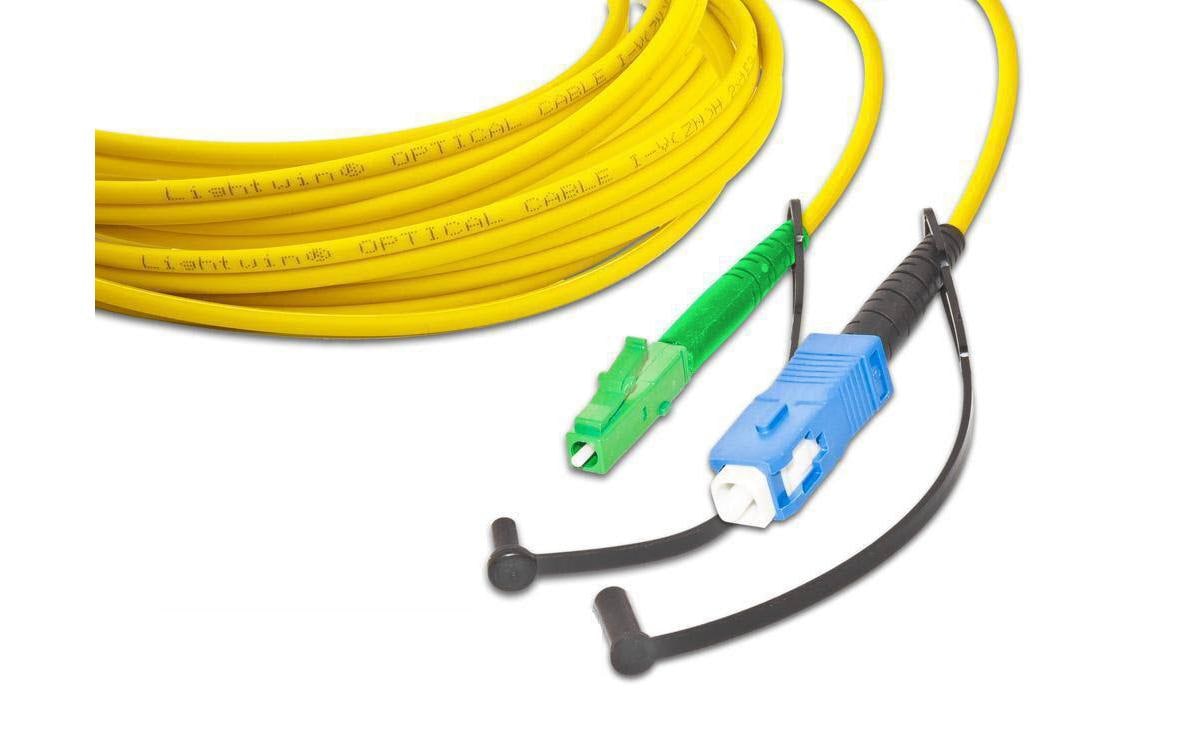 Lightwin LWL-Patchkabel Singlemode LC/APC – SC, OS2, Simplex, 10 m
